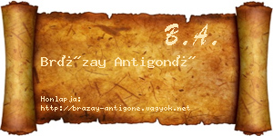 Brázay Antigoné névjegykártya